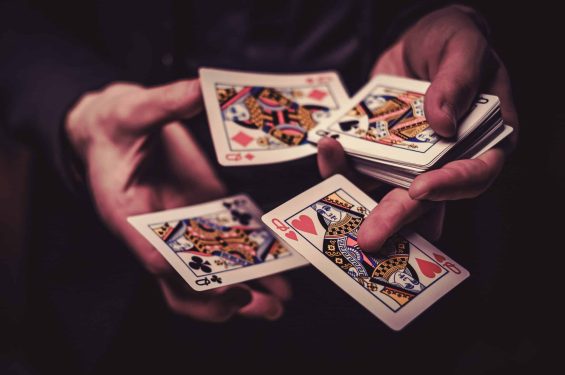 Man showing tricks with cards.